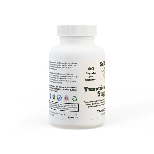 Turmeric with BioPerine® (Black Pepper Fruit Extract) Supplement (60 Capsules)