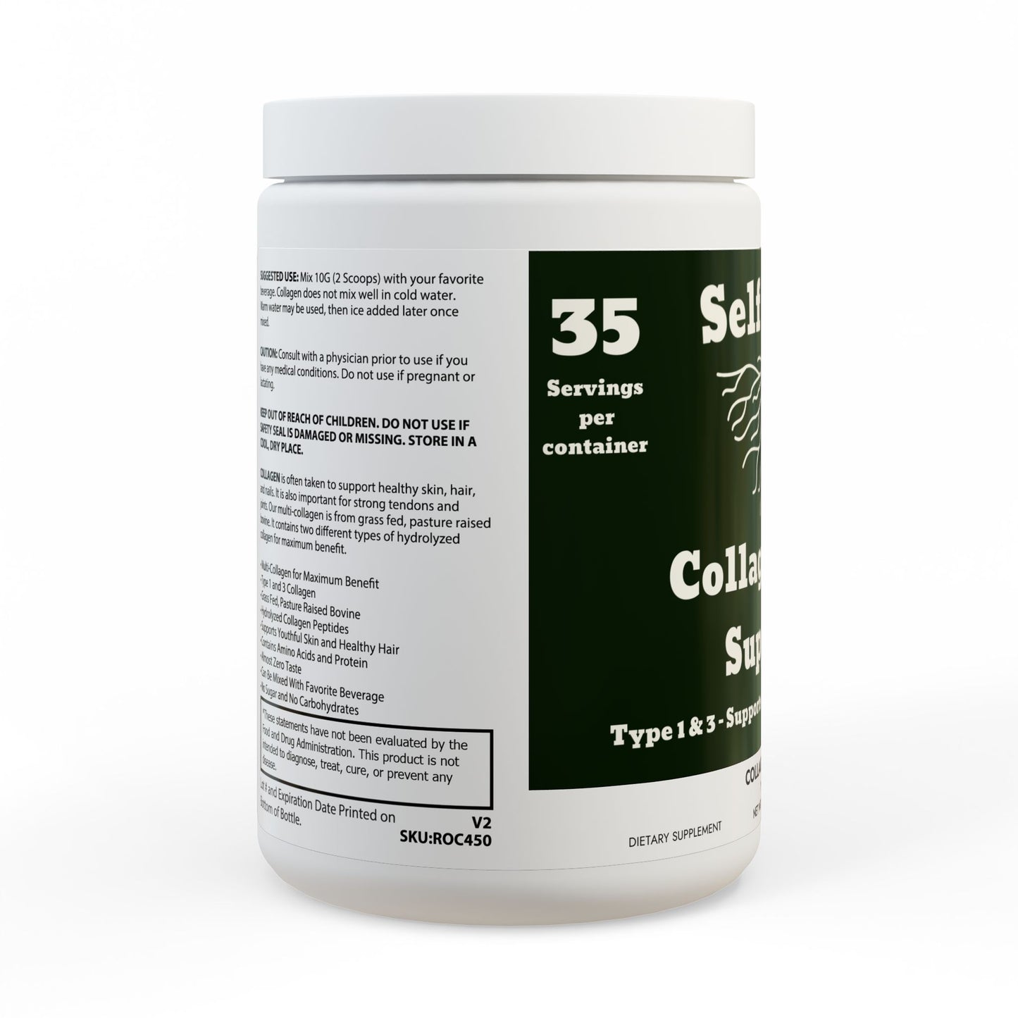 Collagen Peptides Type I & III Supplement (350g, 12.3oz)